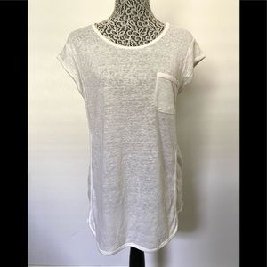 Athleta White Linen Shirt